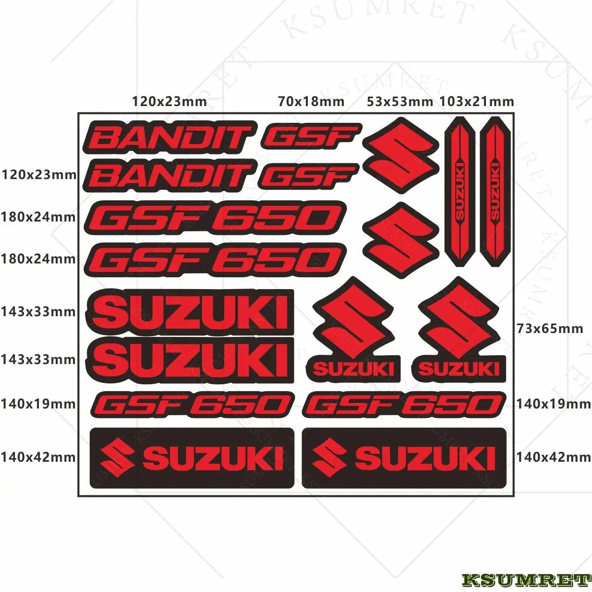 Suzuki GSF 650 Bandit Sticker Seti | Sticker Master Sticker Master