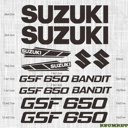 Suzuki GSF 650 Bandit Sticker Seti | Sticker Master Sticker Master