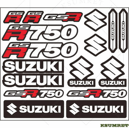 Suzuki GSR750 Sticker Seti – Motosiklet Gövde Etiketi | Sticker Master - Sticker Master