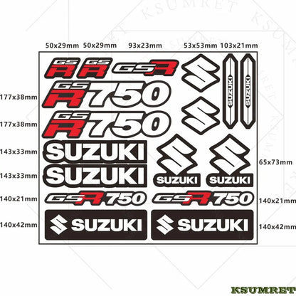 Suzuki GSR750 Sticker Seti – Motosiklet Gövde Etiketi | Sticker Master - Sticker Master