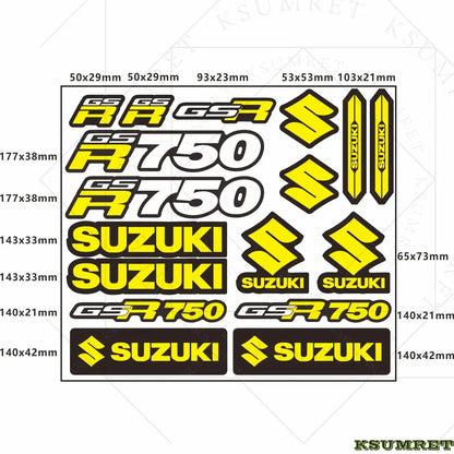 Suzuki GSR750 Sticker Seti – Motosiklet Gövde Etiketi | Sticker Master - Sticker Master