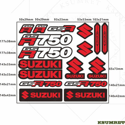 Suzuki GSR750 Sticker Seti – Motosiklet Gövde Etiketi | Sticker Master - Sticker Master
