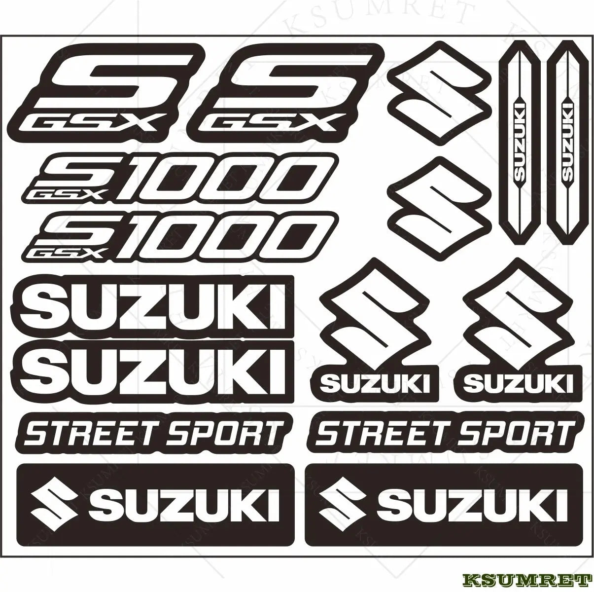 Suzuki GSX-S1000 Sticker Seti | Sticker Master - Sticker Master