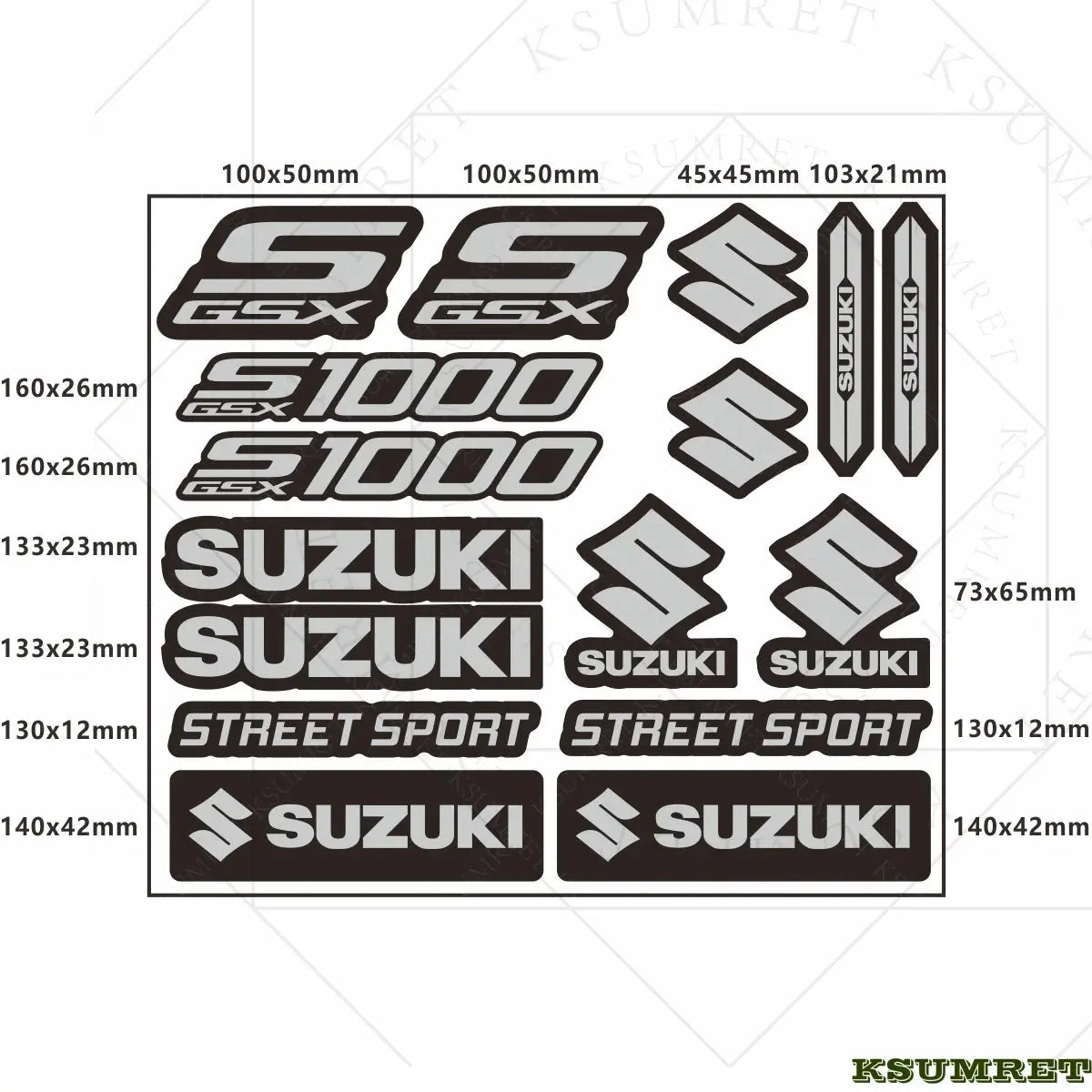 Suzuki GSX-S1000 Sticker Seti | Sticker Master - Sticker Master