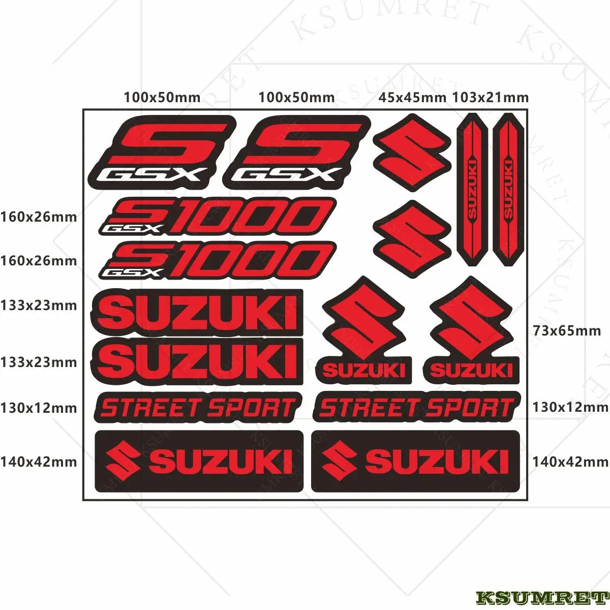Suzuki GSX-S1000 Sticker Seti | Sticker Master - Sticker Master