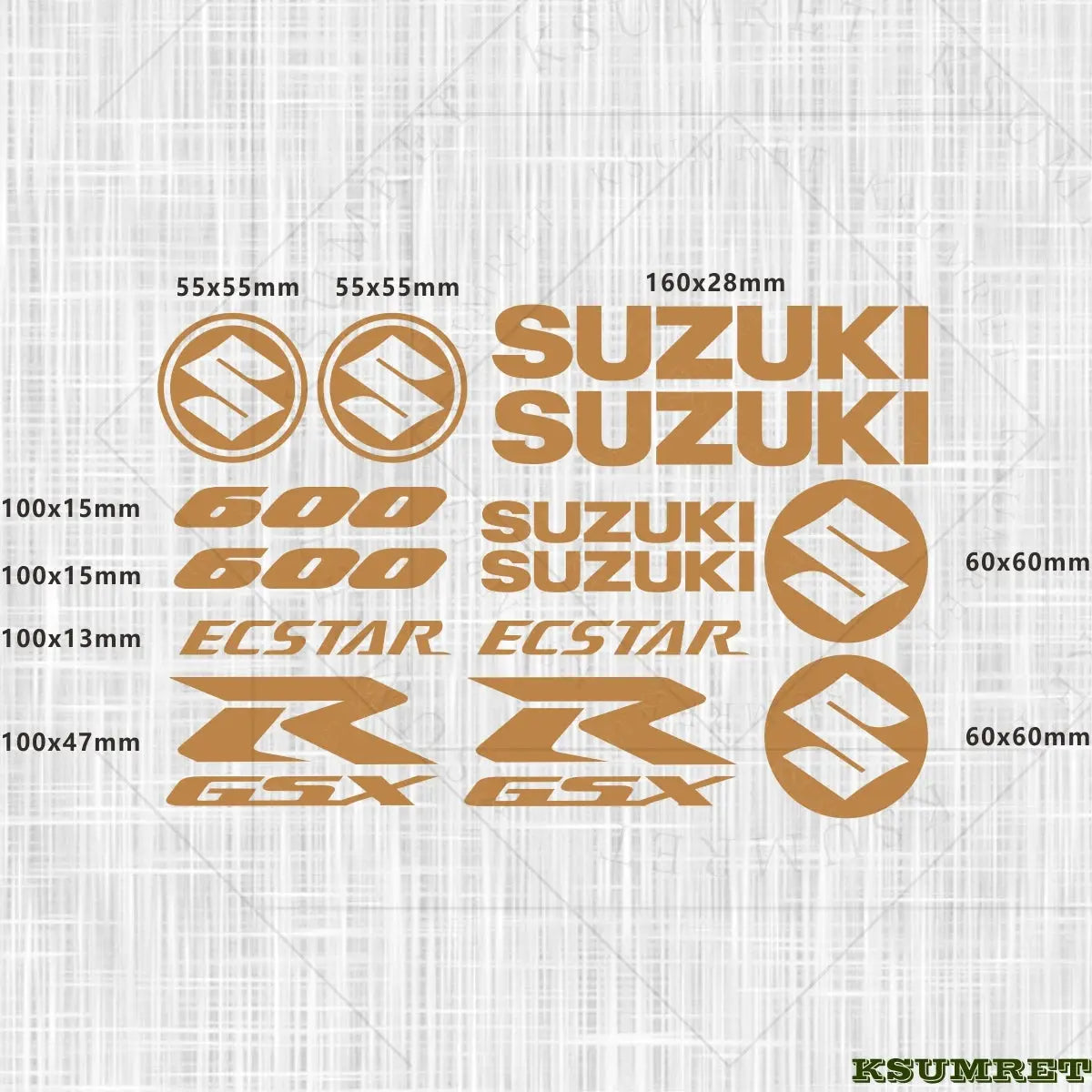 Suzuki GSXR 600 Sticker Seti – Motosiklet Gövde Etiketi | Sticker Master - Sticker Master