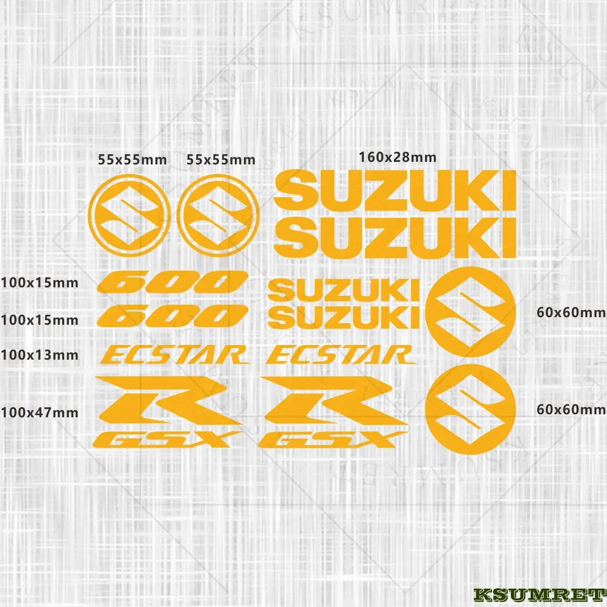Suzuki GSXR 600 Sticker Seti – Motosiklet Gövde Etiketi | Sticker Master - Sticker Master