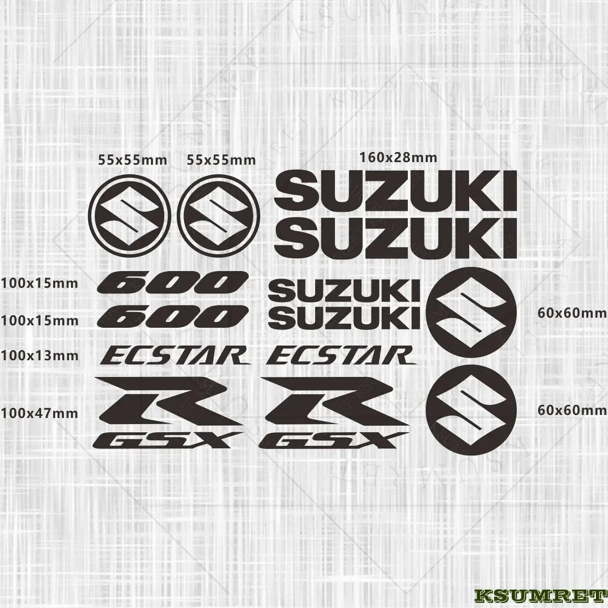 Suzuki GSXR 600 Sticker Seti – Motosiklet Gövde Etiketi | Sticker Master - Sticker Master