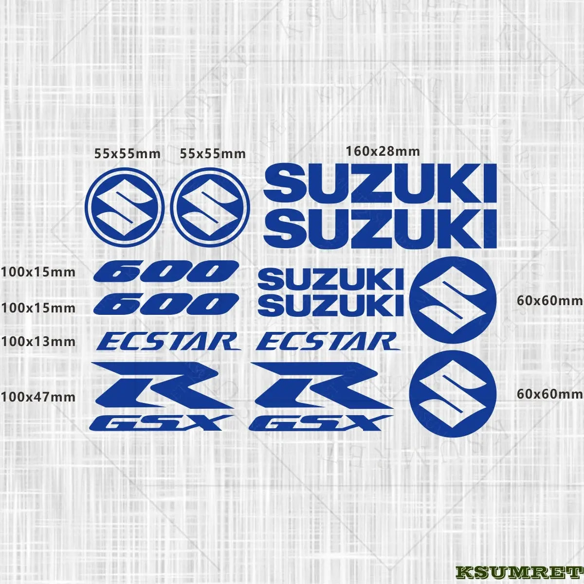 Suzuki GSXR 600 Sticker Seti – Motosiklet Gövde Etiketi | Sticker Master - Sticker Master