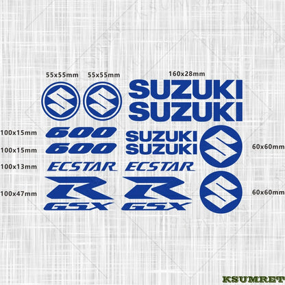 Suzuki GSXR 600 Sticker Seti – Motosiklet Gövde Etiketi | Sticker Master - Sticker Master
