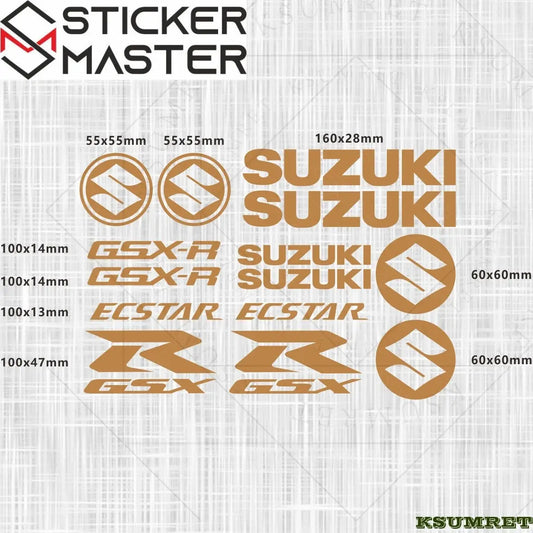 Suzuki GSXR Sticker Logo Seti Tank Kask Amblemi | Sticker Master - Sticker Master