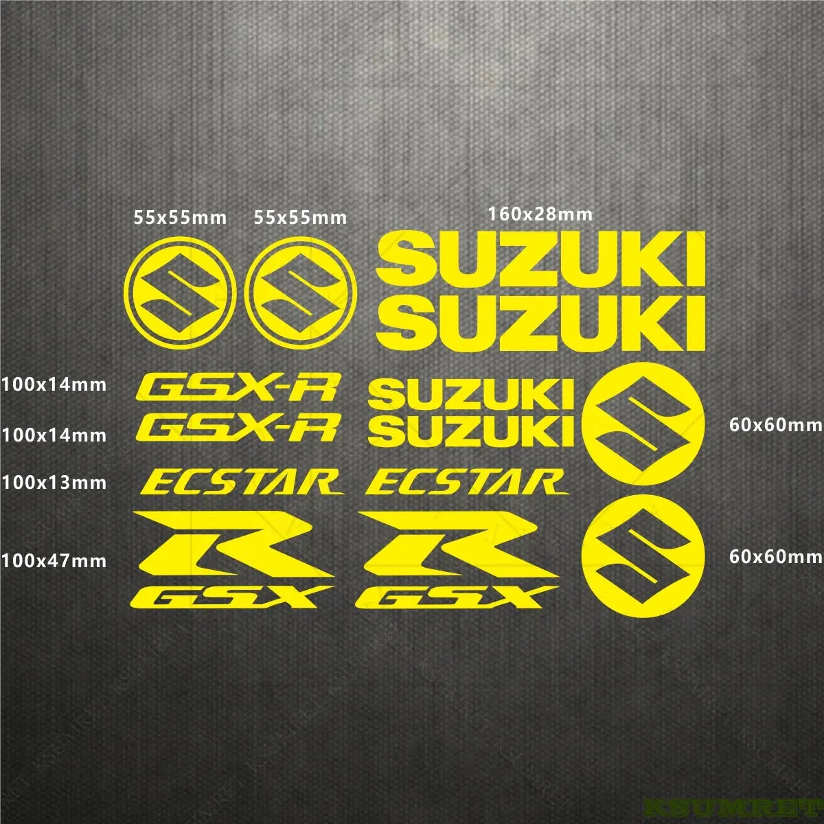 Suzuki GSXR Sticker Logo Seti Tank Kask Amblemi | Sticker Master - Sticker Master