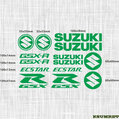 Suzuki GSXR Sticker Logo Seti Tank Kask Amblemi | Sticker Master - Sticker Master