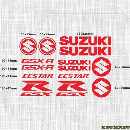 Suzuki GSXR Sticker Logo Seti Tank Kask Amblemi | Sticker Master - Sticker Master