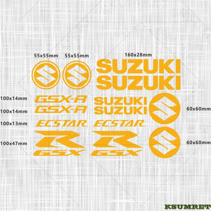 Suzuki GSXR Sticker Logo Seti Tank Kask Amblemi | Sticker Master - Sticker Master
