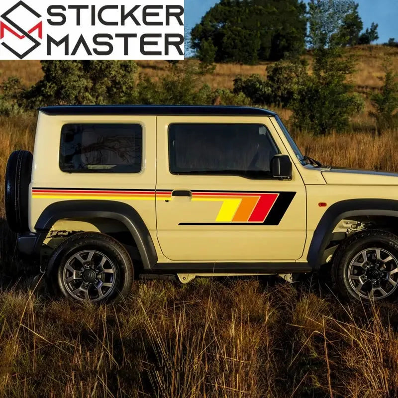 Suzuki Jimny Sticker Seti | 3 ve 5 Kapı Uyumlu Retro Sport Yan Şerit - Sticker Master