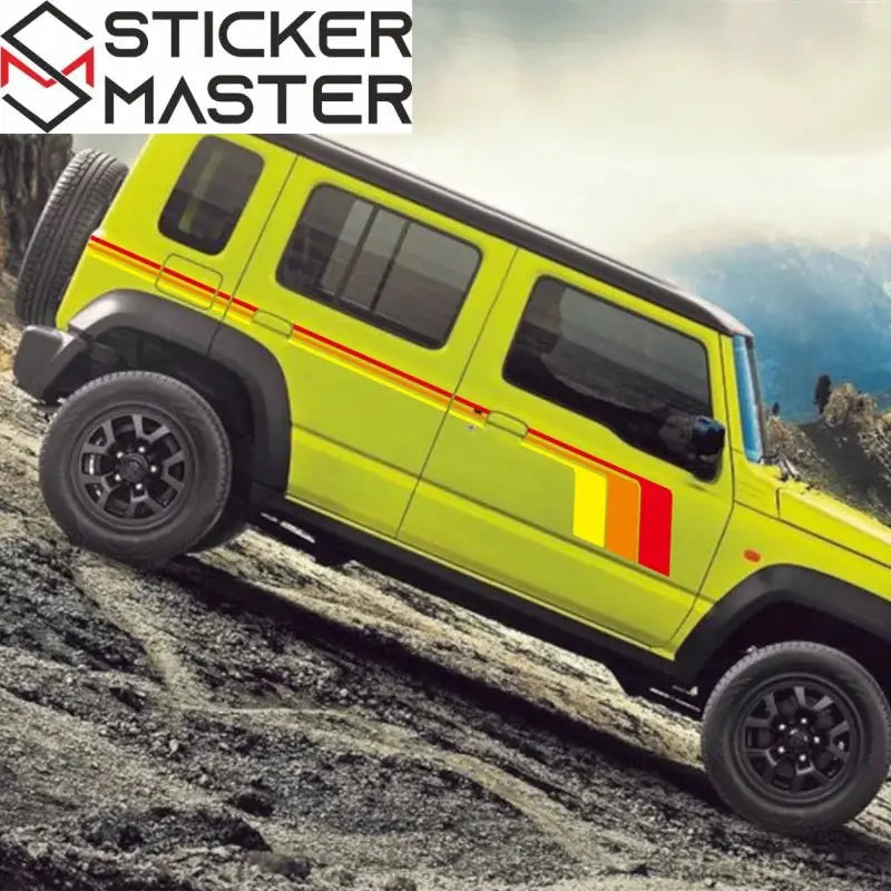 Suzuki Jimny Sticker Seti | 3 ve 5 Kapı Uyumlu Retro Sport Yan Şerit - Sticker Master