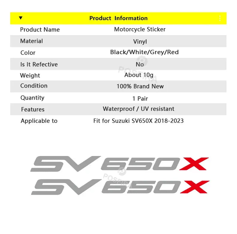 Suzuki SV650X Sticker Yan Grenaj Seti Cafe Racer | Sticker Master - Sticker Master