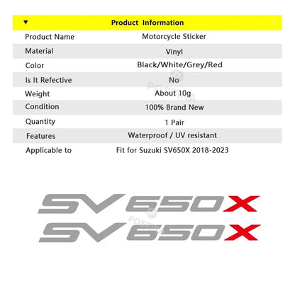 Suzuki SV650X Sticker Yan Grenaj Seti Cafe Racer | Sticker Master - Sticker Master