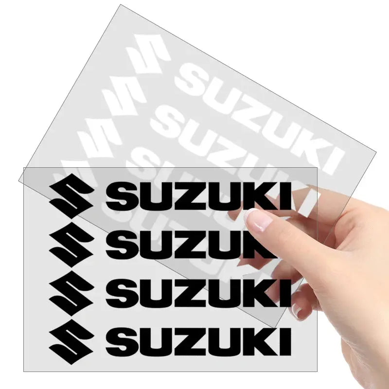 Suzuki Sticker Seti (4 Adet) | Kapı Kolu, Ayna ve Jant Logosu Sticker Master
