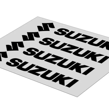 Suzuki Sticker Seti (4 Adet) | Kapı Kolu, Ayna ve Jant Logosu Sticker Master