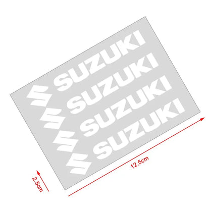 Suzuki Sticker Seti (4 Adet) | Kapı Kolu, Ayna ve Jant Logosu Sticker Master
