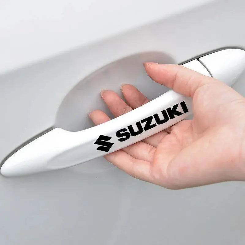 Suzuki Sticker Seti (4 Adet) | Kapı Kolu, Ayna ve Jant Logosu Sticker Master