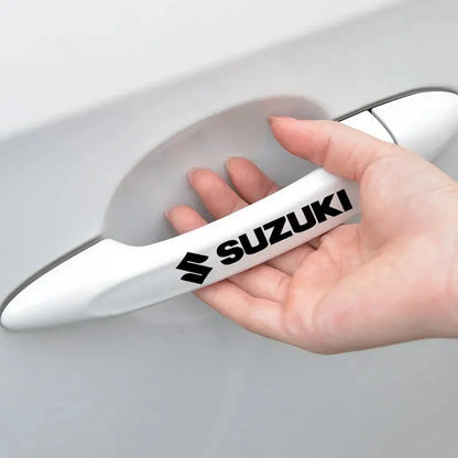 Suzuki Sticker Seti (4 Adet) | Kapı Kolu, Ayna ve Jant Logosu Sticker Master