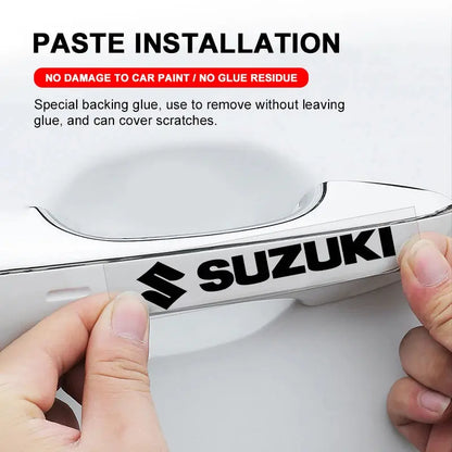 Suzuki Sticker Seti (4 Adet) | Kapı Kolu, Ayna ve Jant Logosu Sticker Master