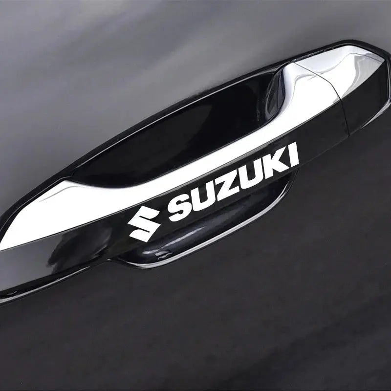 Suzuki Sticker Seti (4 Adet) | Kapı Kolu, Ayna ve Jant Logosu Sticker Master