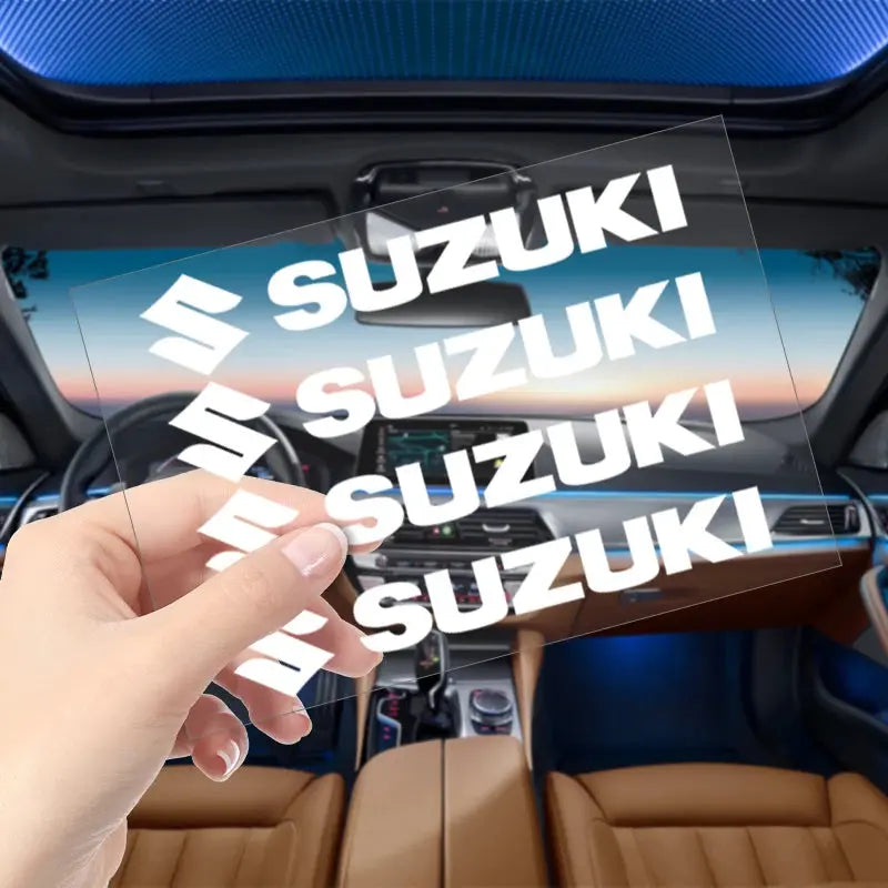 Suzuki Sticker Seti (4 Adet) | Kapı Kolu, Ayna ve Jant Logosu Sticker Master