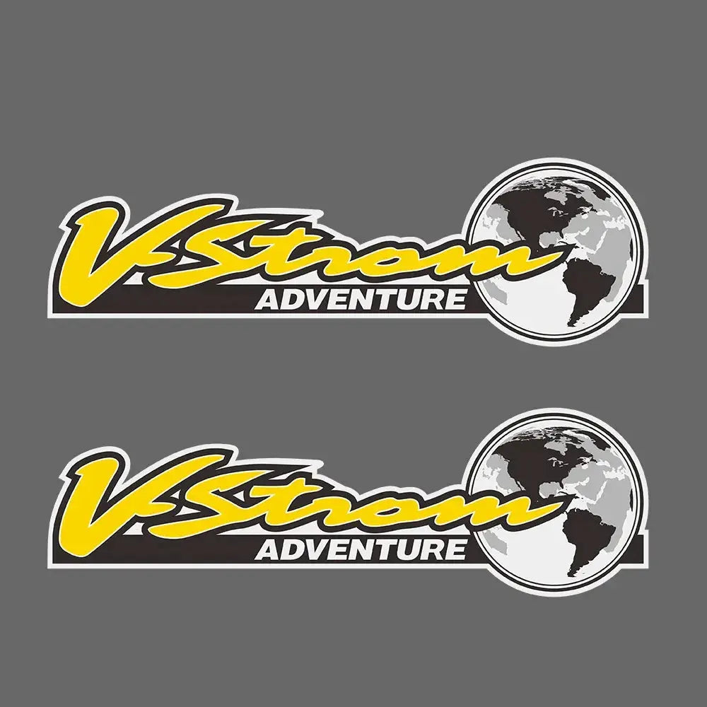 Suzuki V-Strom Çanta Sticker Seti | Dünya Haritalı Adventure Topcase Etiketi Sticker Master