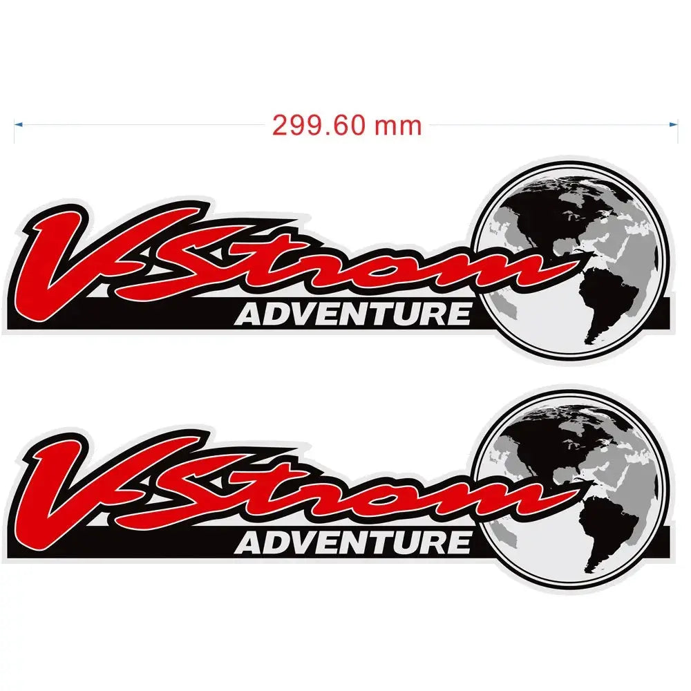 Suzuki V-Strom Çanta Sticker Seti | Dünya Haritalı Adventure Topcase Etiketi Sticker Master