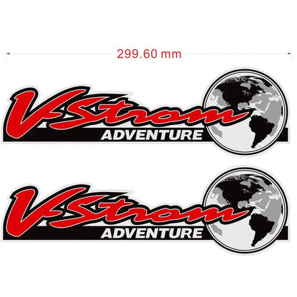 Suzuki V-Strom Çanta Sticker Seti | Dünya Haritalı Adventure Topcase Etiketi Sticker Master
