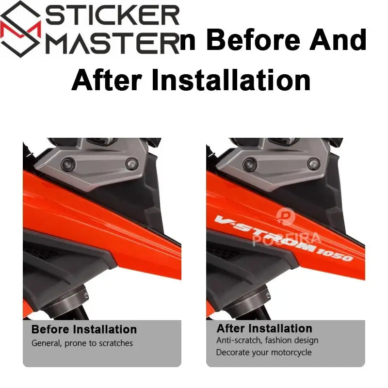 Suzuki V-Strom Sticker | DL 1050 Yan Grenaj Logo Decal Seti (20 cm) - Sticker Master