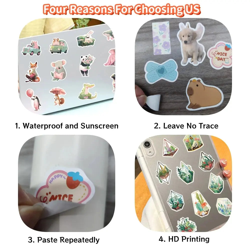 Sticker Master 50 adet Komik Karikatür Tarih Karakterleri Çıkartmalar Bagaj Dizüstü Gitar Telefon Bisiklet Su Geçirmez Graffiti Vinil Sticker Etiket - Sticker Master