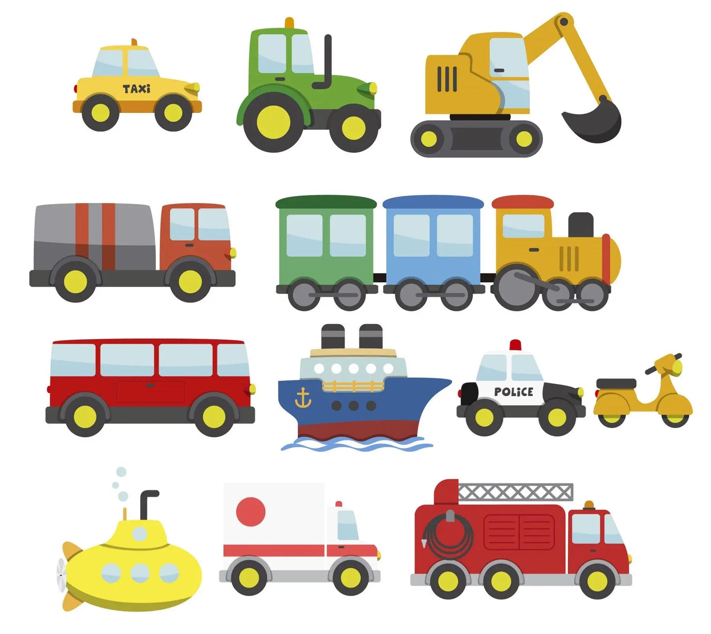 Sticker Master Küçük Araçlar Çocuk Odası Duvar