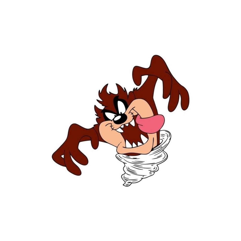 Sticker Master Tazmanya Canavarı Sticker – 10x9 cm Komik Çıkartma (Araç, Kask, Laptop Uyumlu)