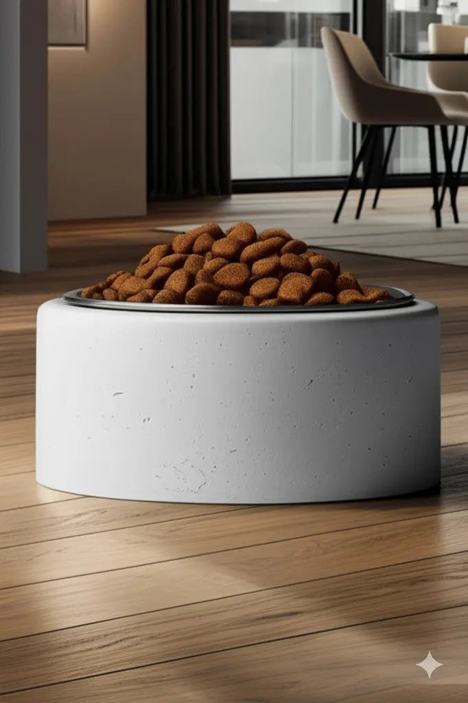 Sticker Master Beton Kedi ve Köpek Mama Kabı – Şık ve Dayanıklı Tasarım - Sticker Master