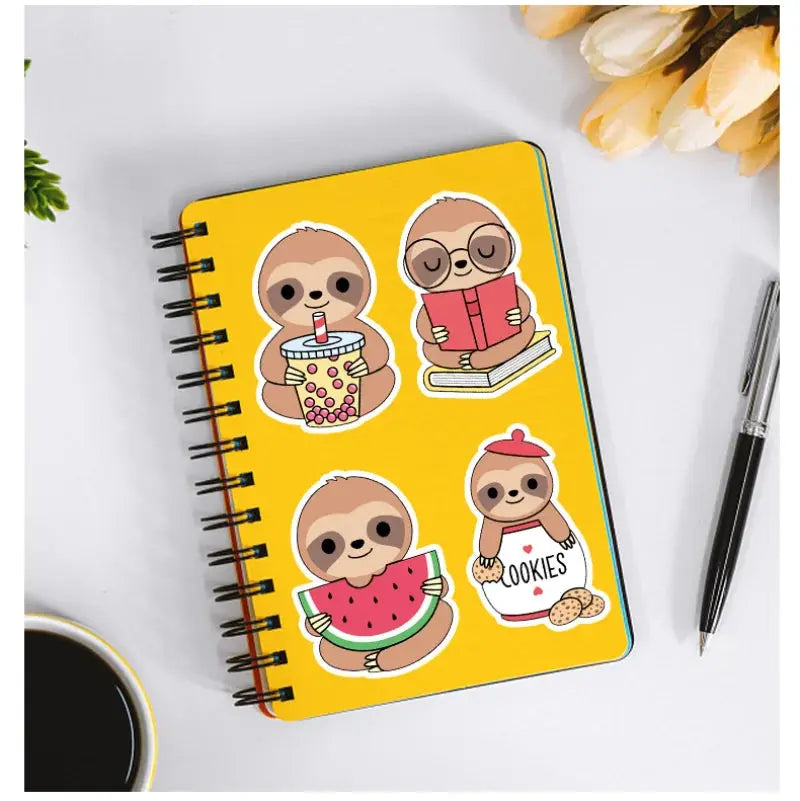 50’li Sevimli Tembel Hayvan Sticker Seti | Sticker Master - Sticker Master