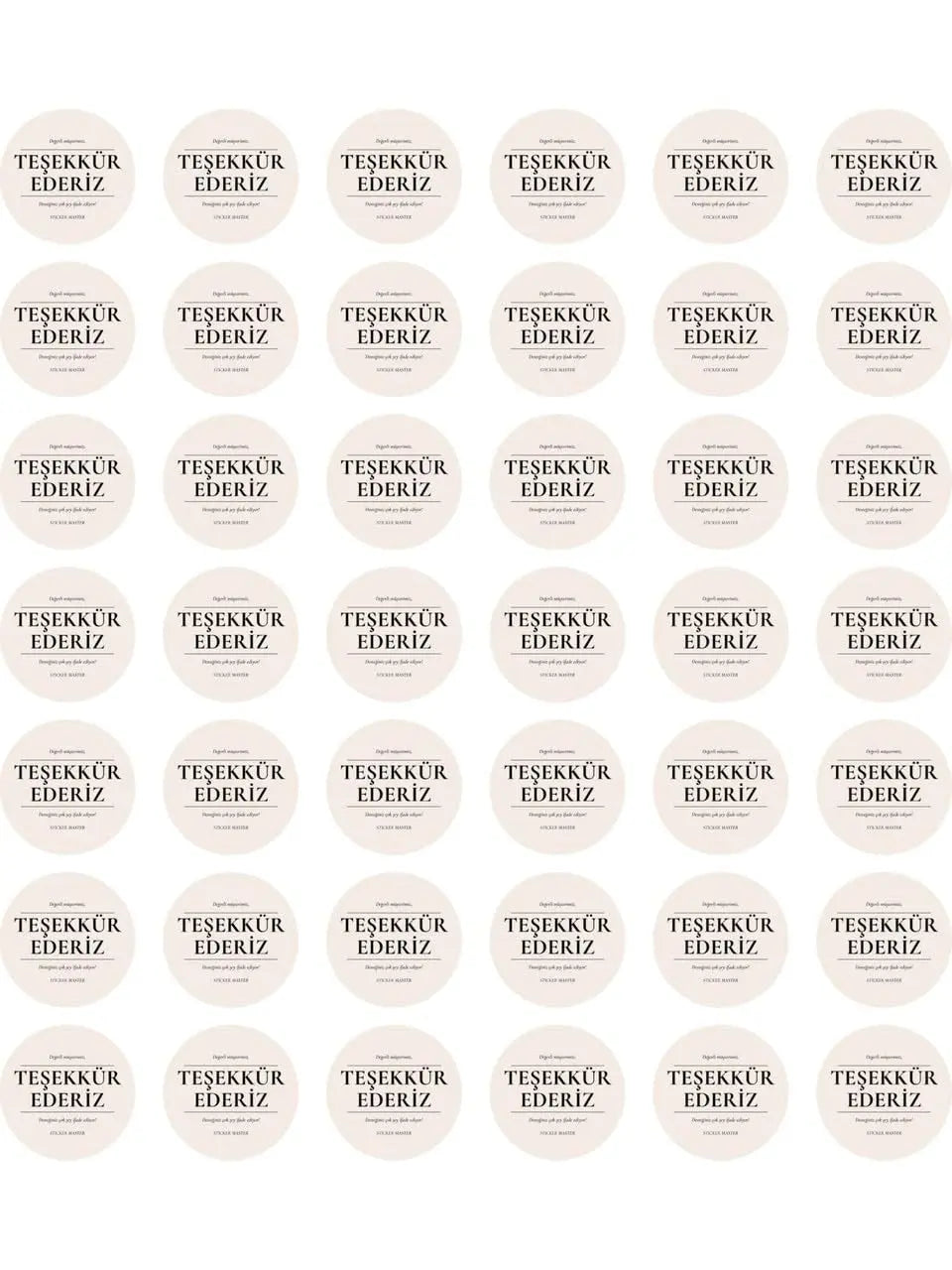 Sticker Master Şirketler Için Teşekkür Ederiz Sticker Etiket Duvar Süsü 3 X 3 Cm 50Lı