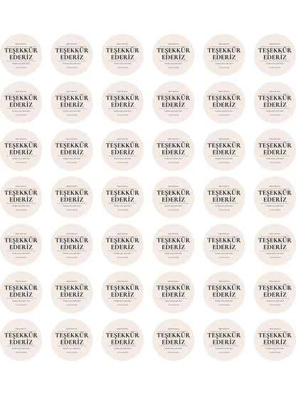 Sticker Master Şirketler Için Teşekkür Ederiz Sticker Etiket Duvar Süsü 3 X 3 Cm 50Lı