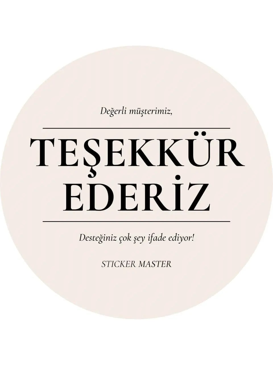 Sticker Master Şirketler Için Teşekkür Ederiz Sticker Etiket Duvar Süsü 3 X 3 Cm 50Lı