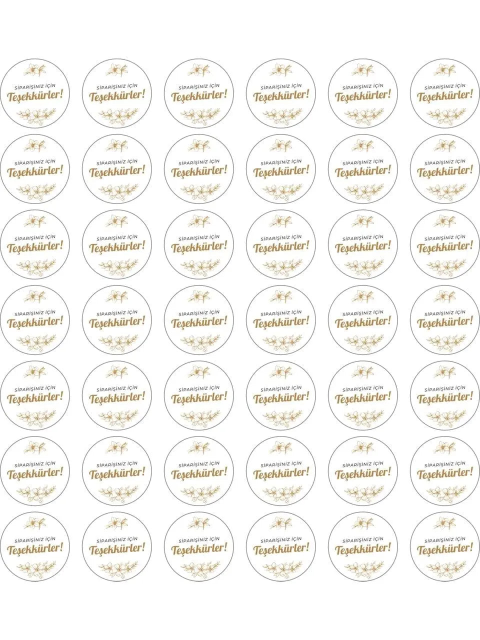 Sticker Master Şirketler Için Teşekkürler Sticker Etiket Koli Zarf Paketlerme 4 X 4 Cm 50Lı