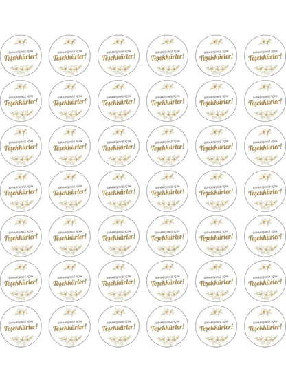 Sticker Master Şirketler Için Teşekkürler Sticker Etiket Koli Zarf Paketlerme 4 X 4 Cm 50Lı