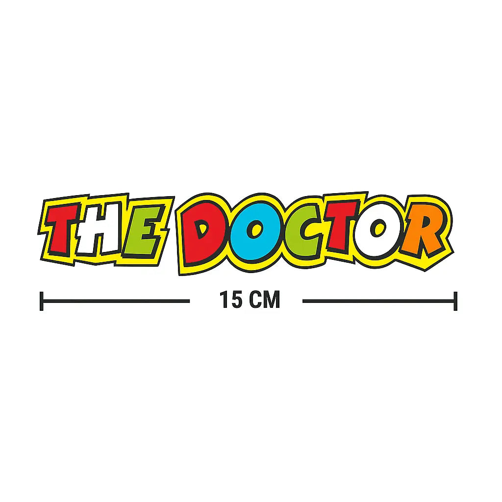 Sticker Master The Doctor Motor, Kask, Laptop, Araba, Oto Araç İçin Dayanıklı Etiket Decal 15 Cm Sticker Master