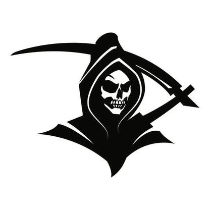 Sticker Master The Reaper Skull Motor, Kask, Laptop, Araba, Oto Araç İçin Dayanıklı Etiket Decal Sticker Master