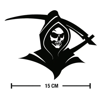 Sticker Master The Reaper Skull Motor, Kask, Laptop, Araba, Oto Araç İçin Dayanıklı Etiket Decal Sticker Master
