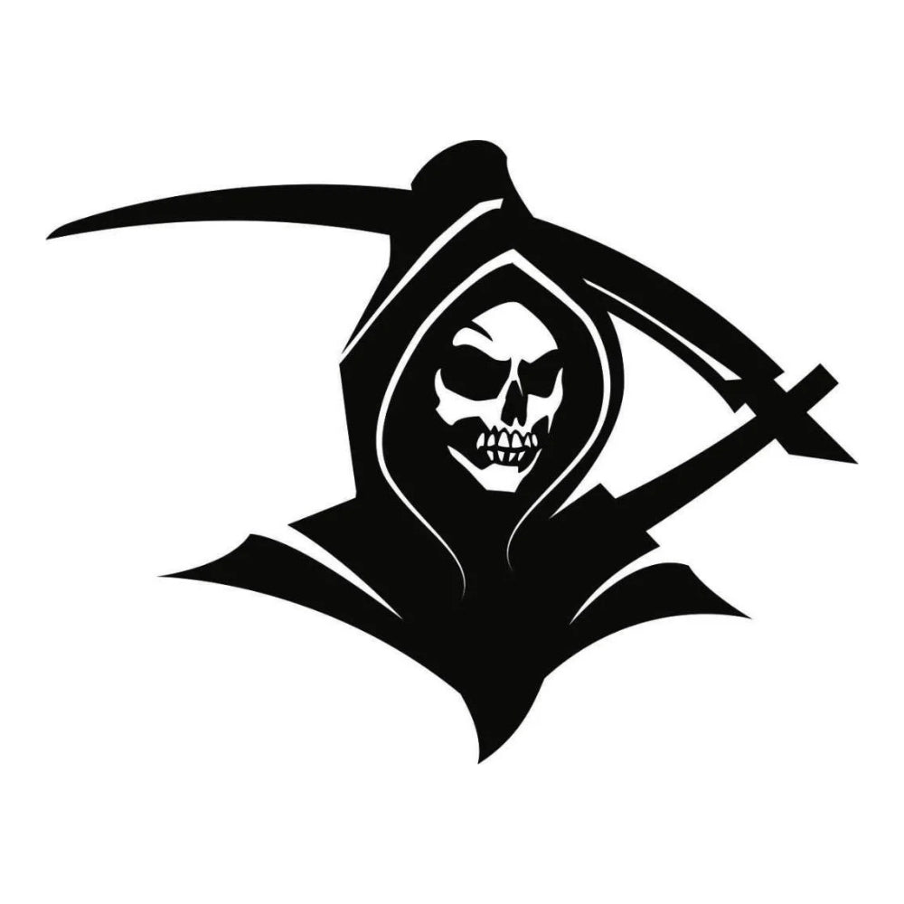 Sticker Master The Reaper Skull Motor, Kask, Laptop, Araba, Oto Araç İçin Dayanıklı Etiket Decal