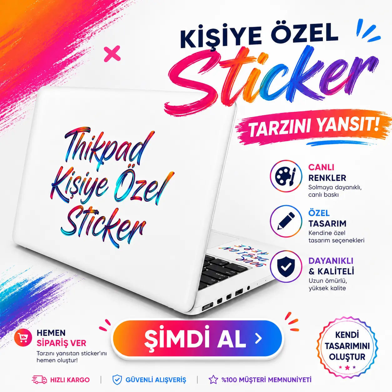 ThinkPad Uyumlu Laptop ve Bilgisayar Sticker Seti